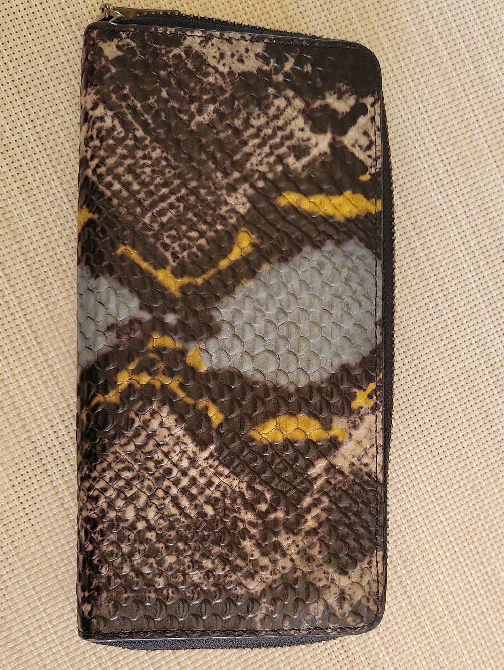Coach Python Embossed Accordian Zip Wallet - Picture 4 of 12